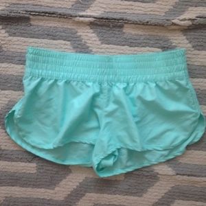 Mint Green Running Board Shorts